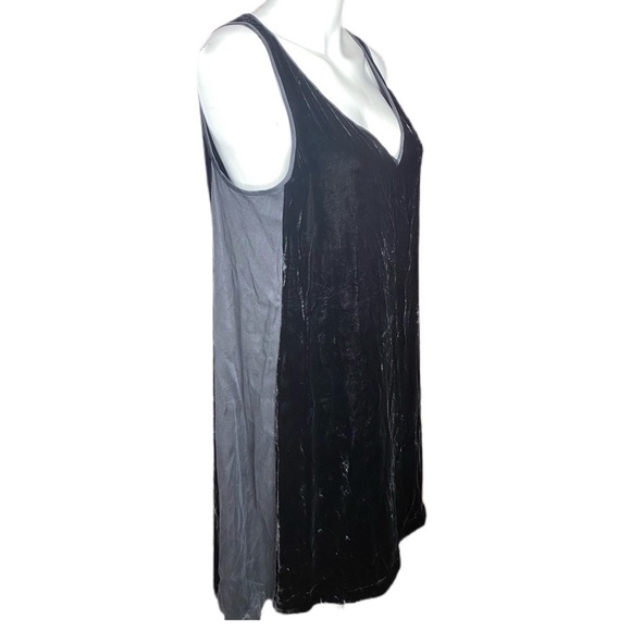 Eileen Fisher Velour Dress / Tunic Silk Side Panel - Picture 3 of 7